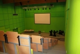Auditorium bovenaf gezien van het biobased training centre in terneuzen een locatie met meerwaarde voor natuur